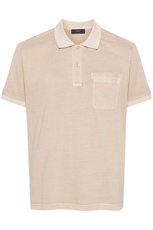Beige cotton polo shirt FAY | NPMB248131TUYKC003