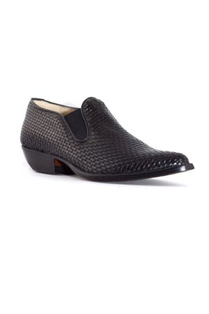 Black Woven Leather Slip-On SONORA | PF6294FBQ33NERO