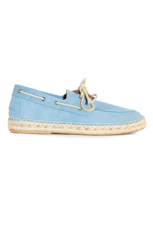 Mocassino Nautico in suede azzurro ABARCA | NAUTICOCIELO