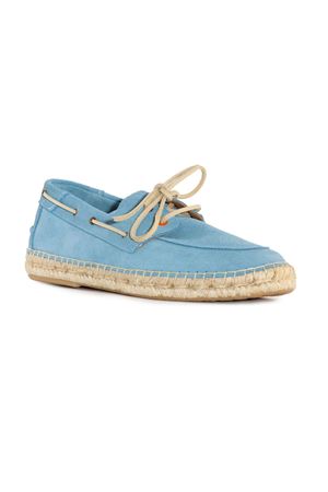 Mocassino Nautico in suede azzurro ABARCA | NAUTICOCIELO