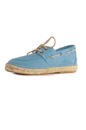 Mocassino Nautico in suede azzurro ABARCA | NAUTICOCIELO