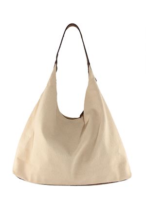 Borsa Langano in cotone beige chiaro AFAR | LANGANOSTONE