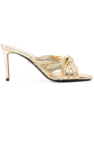 Gold-tone leather mules ALEVI | L25SC015O1204200GOLD