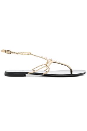 Gold-tone bead-detail sandals ALEVI | L25SD002A1204200GOLD