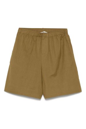 Shorts in misto cotone e lino verde AMARANTO | B6D0016MILITARE