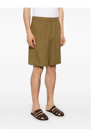 Shorts in misto cotone e lino verde AMARANTO | B6D0016MILITARE
