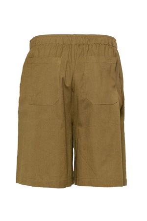 Shorts in misto cotone e lino verde AMARANTO | B6D0016MILITARE