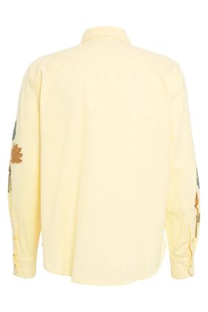 Yellow cotton-linen blend shirt AMARANTO | B6D0019GIALLO