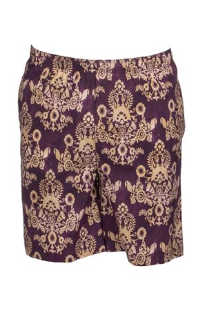 Bermuda in viscosa con fantasia barocco AMARANTO | B6D0037BAROQUE