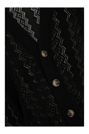 Cardigan in maglia di cotone nero AMARANTO | B9D0039DNERO