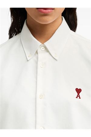 Camicia in cotone bianco AMI | BFUSH063CO0031168