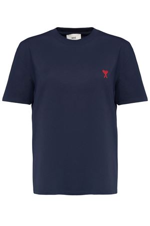 T-shirt in cotone biologico blu AMI | BFUTS035.724430