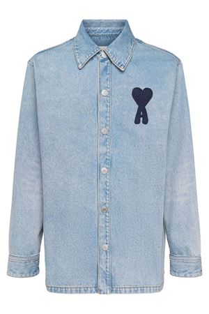 Giacca denim di cotone blu AMI | HJK275.DE0046480