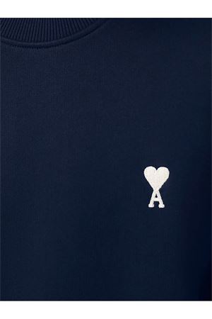 Felpa in cotone blu AMI | HSW060.730430