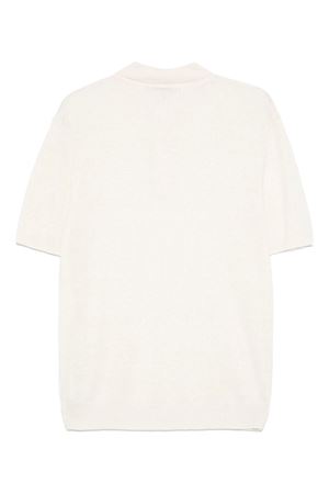 Polo in lino e cotone beige chiaro BARENA | KNU51103162500