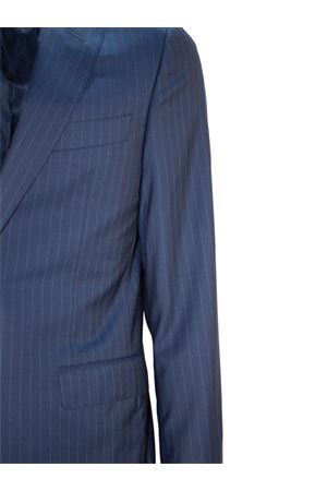 Abito in lana gessato blu CANALI | BF004791922591309
