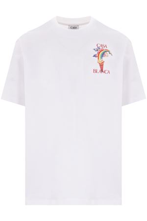 T-shirt in cotone bianco CASABLANCA | MPS25JTS00103.