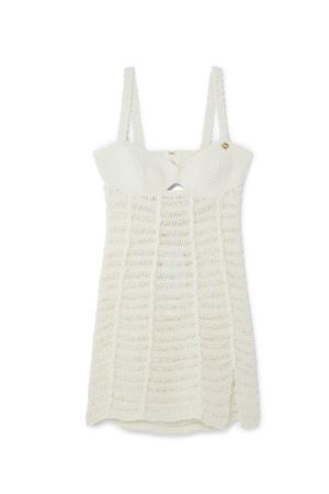 White crochet bustier mini dress CASABLANCA | WPS25KW87701.