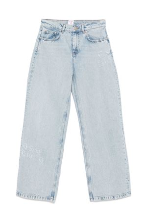 Jeans Graffiti in denim di cotone azzurro CASABLANCA | WS25TR27802.