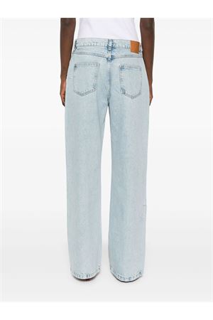 Jeans Graffiti in denim di cotone azzurro CASABLANCA | WS25TR27802.