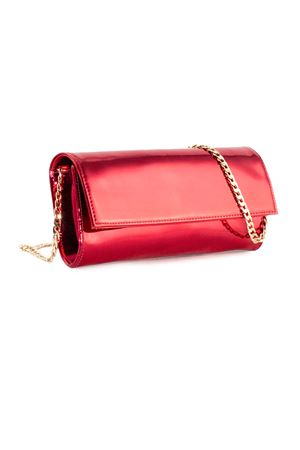 Clutch in pelle specchiata rosso ciliegia CASTAGNA | CLUTCHCILIEGIA