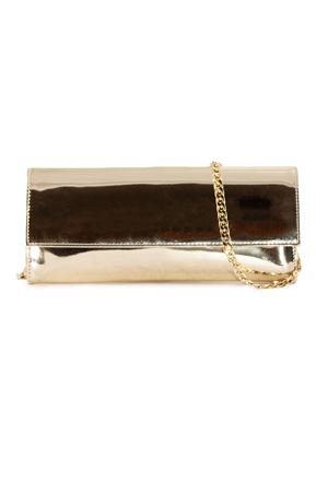 Clutch in pelle specchiata platino CASTAGNA | CLUTCHPLATINO