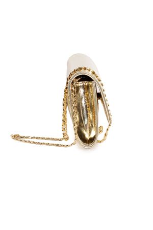Clutch in pelle specchiata platino CASTAGNA | CLUTCHPLATINO