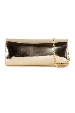 Clutch in pelle specchiata platino CASTAGNA | CLUTCHPLATINO