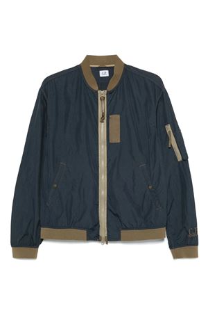Blue Contrast Flatt Nylon Hooded Jacket C.P.COMPANY | 18CMOW296A005991C891