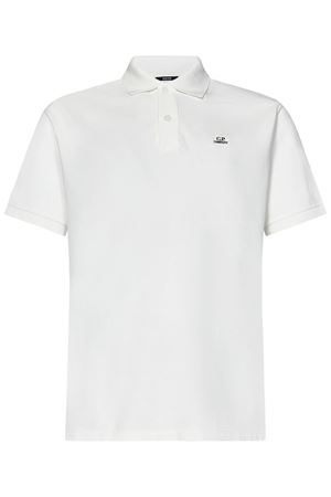 Polo in piquet di cotone bianco C.P.COMPANY | 18CMPL180A110300R103