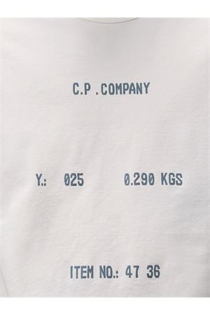 T-shirt in jersey di cotone bianco C.P.COMPANY | 18CMTS107A110301W103