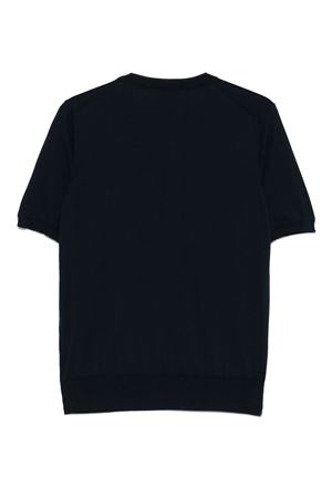 T-shirt in maglia fine blu navy CRUCIANI | UC5155810E91GC02Z0061
