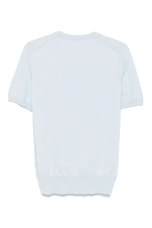 T-shirt in maglia fine azzurro CRUCIANI | UC5155810E91GC02Z0194