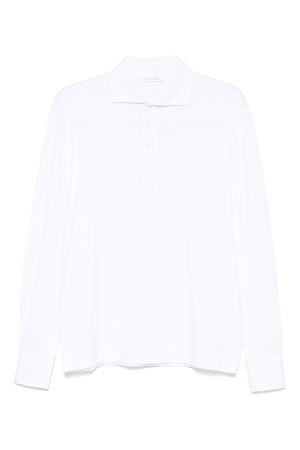 Polo a coste in cotone bianco CRUCIANI | UC51T01TE01ZPO0190400
