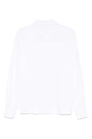 Polo a coste in cotone bianco CRUCIANI | UC51T01TE01ZPO0190400