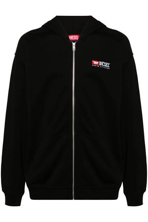 Felpa con cappuccio in cotone nero DIESEL | A149460GEAD9XX