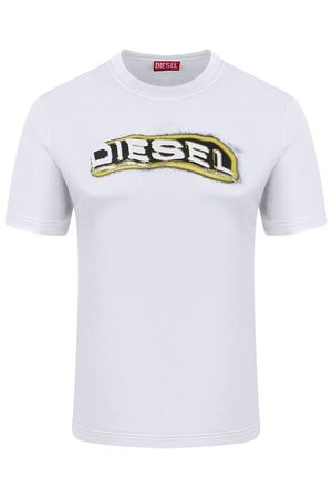Maglietta girocollo in cotone organico bianco DIESEL | A163970GRAI100