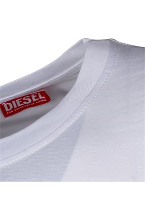 Maglietta girocollo in cotone organico bianco DIESEL | A163970GRAI100