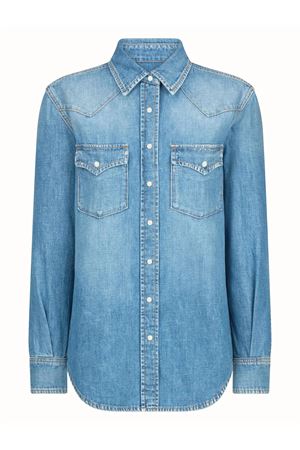 Regular-fit shirt in denim DONDUP | DC406DF0272DLA2800