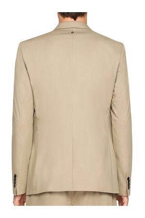 Beige cotton blend single-breasted blazer DONDUP | UJ900CS0183U718