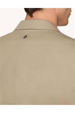 Beige cotton blend single-breasted blazer DONDUP | UJ900CS0183U718