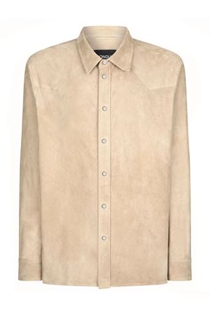 Regular-fit shirt jacket in suede DONDUP | UJ938PL0587U010