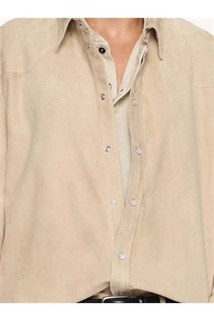 Regular-fit shirt jacket in suede DONDUP | UJ938PL0587U010