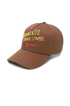 Brown cotton baseball cap DSQUARED | BCM091905C000015087