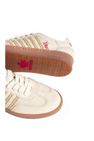 Light beige canvas Boxer sneakers DSQUARED | SNM0439003083555089
