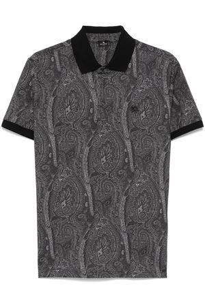 Black paisley-print polo shirt ETRO | MRMD0004AK472X0810