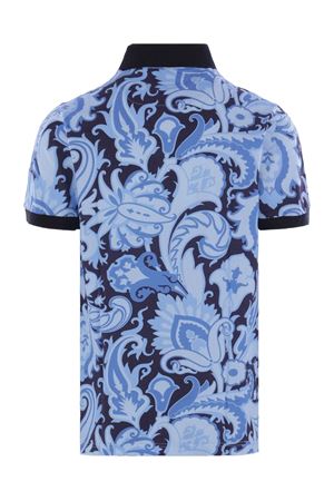 Blue paisley-print polo shirt ETRO | MRMD0004AK592X0883