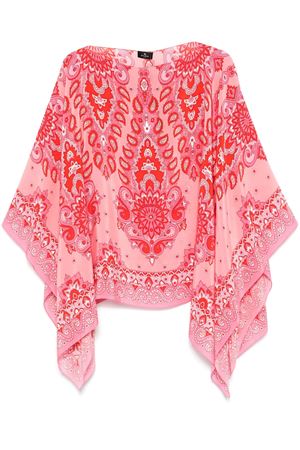 Silk crepe de chine cape top ETRO | WRJA0027AV602X0872