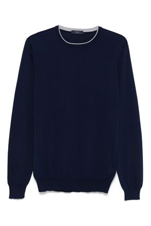 Navy blue cotton sweater FAY | NMMC1501730VHY00V7