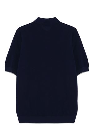 Navy blue cotton polo shirt FAY | NMMC1502370U806
